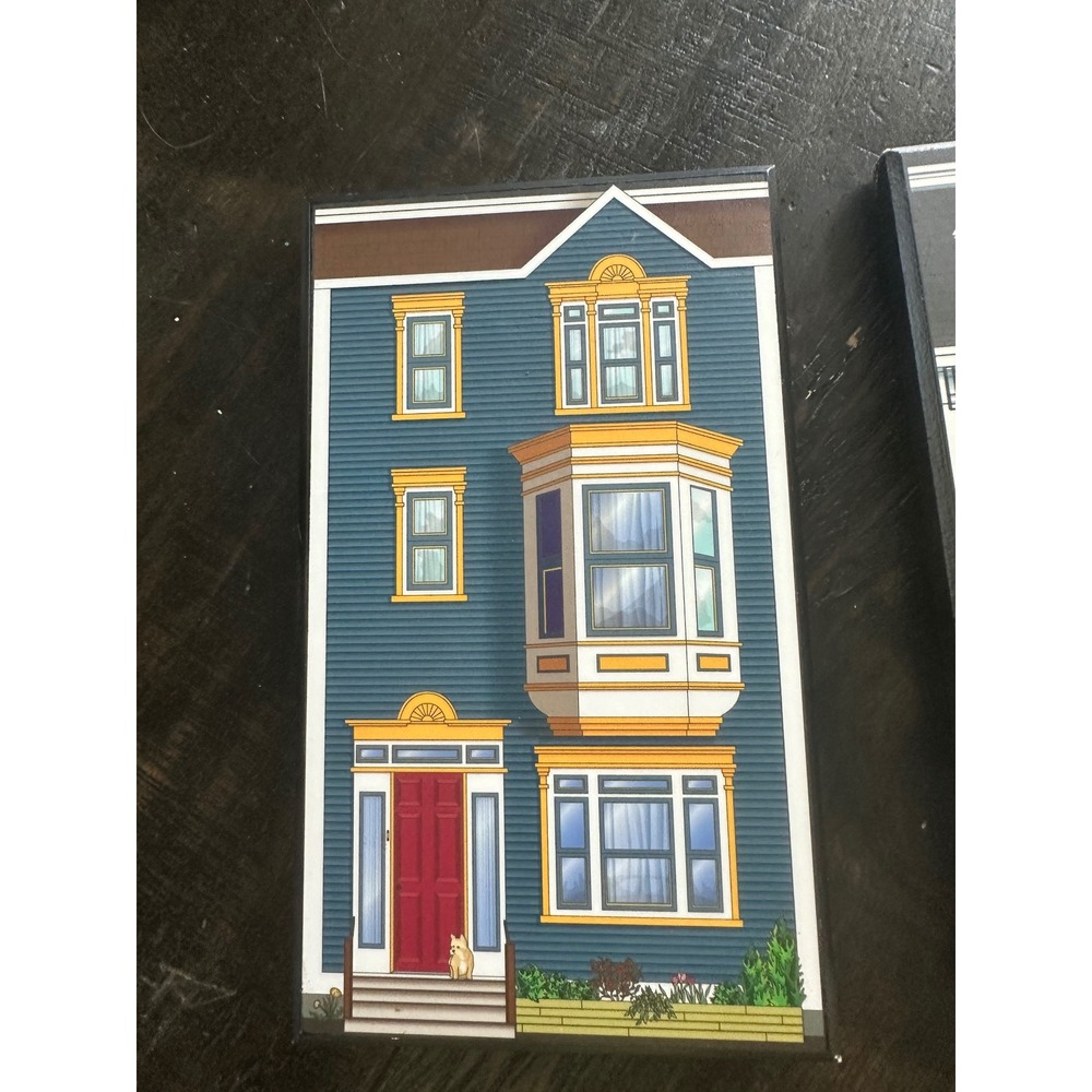 Jellybean Row St Johns Newfoundland Heritage Houses Wall Art‎ Set of 2 EUC